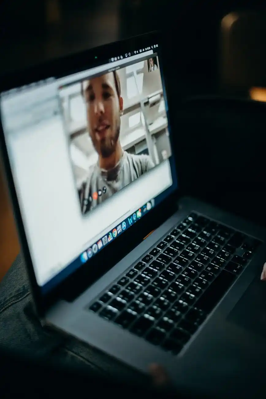 Video Call on Computer Screen