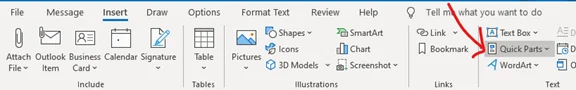 Outlook Quick Parts Outlook Quick Parts