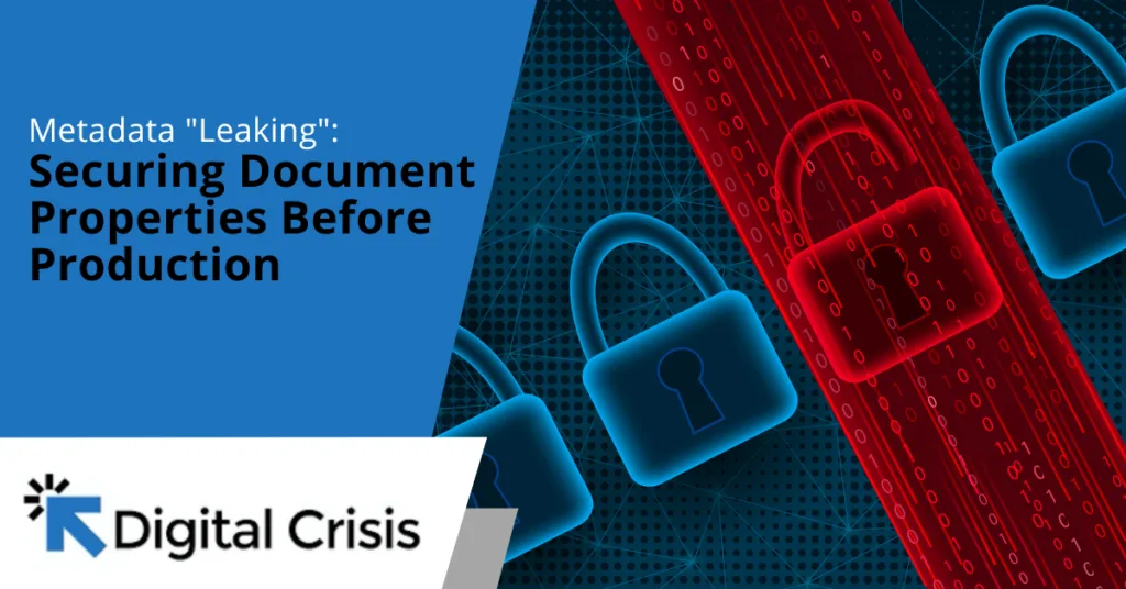 Metadata Leaking Securing Document Properties Before Production